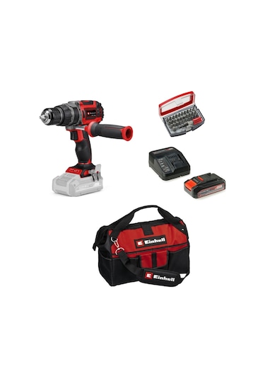 Einhell TP-CD 18/60 Li-ı Bl Solo Darbeli Akülü Vidalama +1x2.5AH Akü + 32 Parça Bits Uç Seti 45/29 Kumaş Çanta Hbcv0000985a7c
