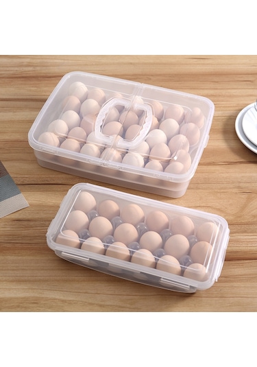 Qingmipy Mutfakta Yumurta Saklama Kutusu Buzdolabı Muhafaza Kapsülü 10 Hücreli Plastik Kapaklı Sabit Tepsi Ev Kullanıma Uygun Diğer