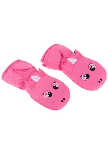 Suntek Çocuk Bebek Kış Eldivenleri Su Geçirmez Kayak Pembe-l Pembe L Çok Renkli