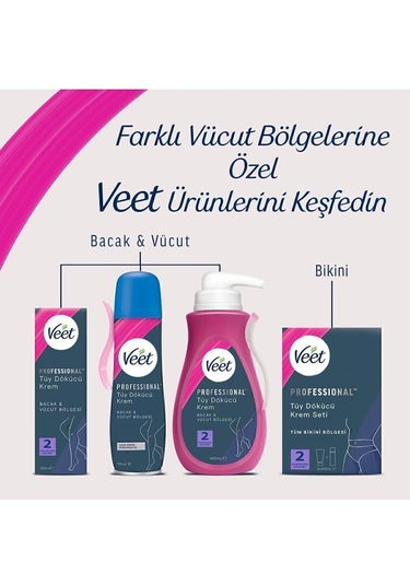 Veet Tüy Dökücü Krem Sprey Hassas Ciltler İçin 150 Ml 3 Adet