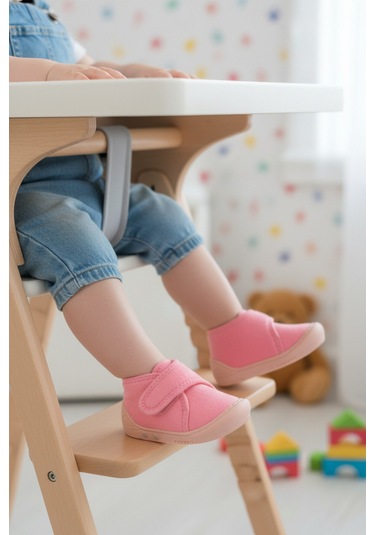 Ayakmod Pembe Süet Cırtlı Bebek Panduf Ba&ba 058989 B Pembe