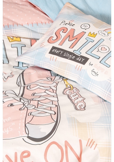 Cotton Box Genç Odası Tek Kişilik Nevresim Takımı Smile Mint