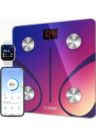 Renpho Elis 1, Akıllı Bluetooth Kişisel Vücut Yağı Tartısı 180 Kg
