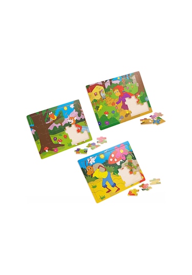 Masal Ahşap Yapboz Puzzle Pazıl