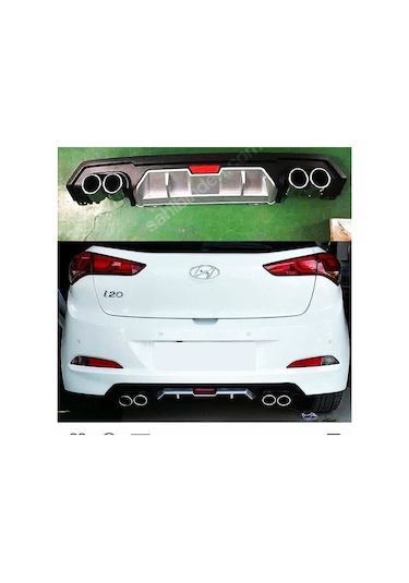 Hyundai İ20 Difüzör Arka Tampon Çift Egzoz Çıkışlı 2015-2018