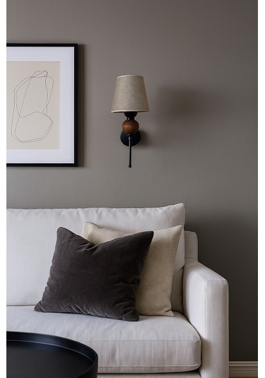 Tekli Perge Aplik Doğal Ahşaplı Toplu Siyah Boyalı Kahverengi Şap