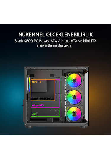 James Donkey Stark S800 4x Argb Gamıng Kasa 650w