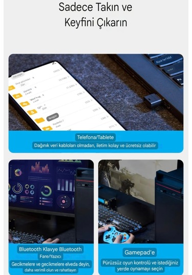 Vention Usb Bluetooth Adaptör 5.4 Yüksek Performans Düşük Gecikme