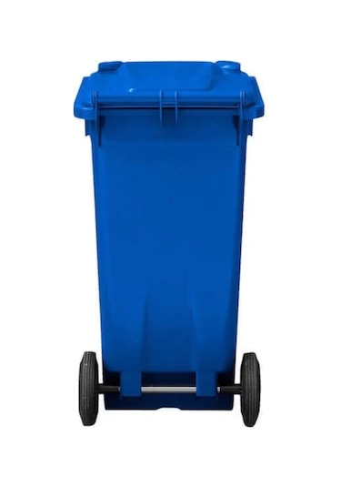 Mavi Plastik Çöp Konteyneri 120 Litre Konteyner - A+ Isıya Karşı Mavi