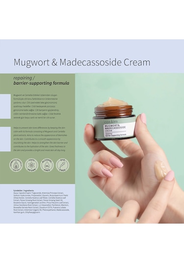 Mugwort Ve Madecassoside Içeren Yatıştırıcı Ve Onarıcı Nemlendirici Bakım Kremi 50 Ml