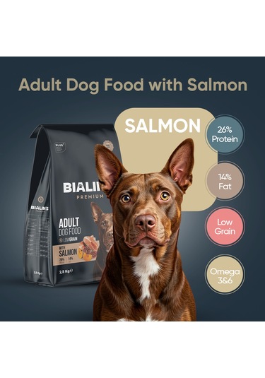 Bialins Premium Yetişkin Köpek Maması Somonlu 2.5kg