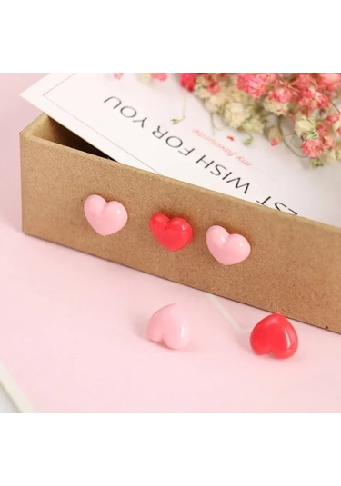 Kalp Şekli 50 Pcs Plastik Yüksek Kaliteli Mantar Kurulu Güvenlik 0.35 CM