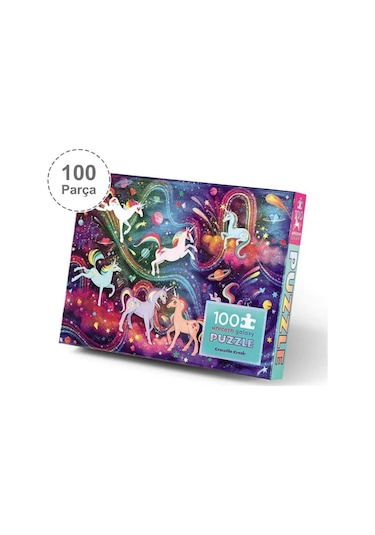 Crocodile Creek Puzzle - 100 Parça - Unicorn Galaksi