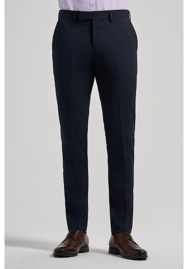 İmza Koyu Lacivert Esnek Yandan Cepli Slim Fit Classic Pantolon 1003250106 Koyu Lacivert