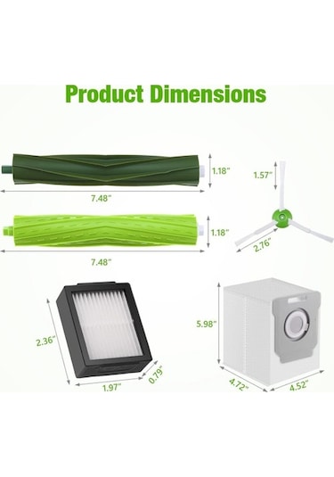 Unimarket Eufy L60 Ve 50 Serisi Robot Süpürge Yedek Parça Seti Süpürge Yedek Parçaları Süpürge Yedek Parçaları