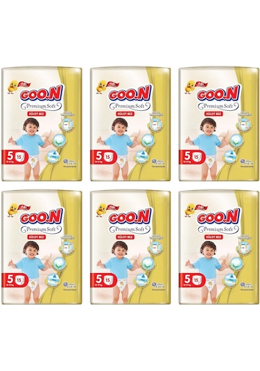 Goon Premium Soft Külot Bebek Bezi 5 Beden 12-17 Kg 15x6 Paket 5 Numara