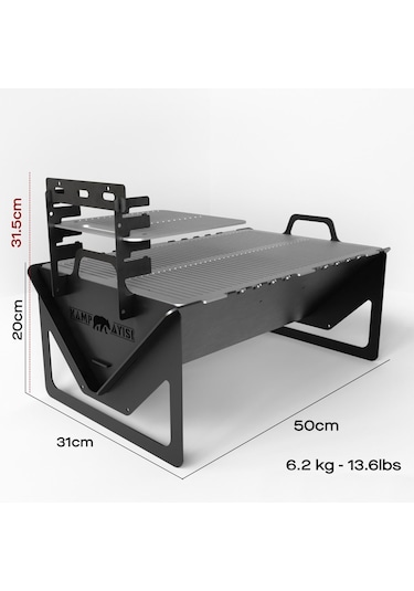 Kamp Ayısı Grillogy Barbekü: Çantalı Katlanabilir Izgara Mangal