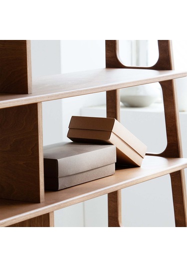 Woodesk Branch, Ahşap Kitaplık Ve Raf Ünitesi, 190x140, Tik Renk