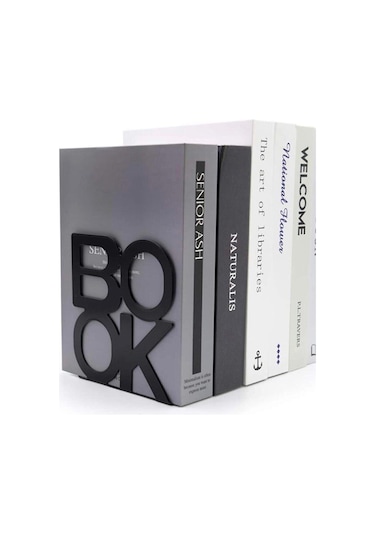 Book Yazı Desenli Model Kitap Desteği - Ev Ve Ofis Dekoratif Este