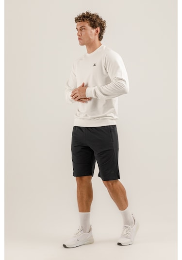 Airlife Saturn Ur7 Pro I Sıfır Yaka Erkek Sweatshirt Beyaz