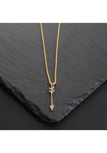 Gold Arrow Kolye Gümüş