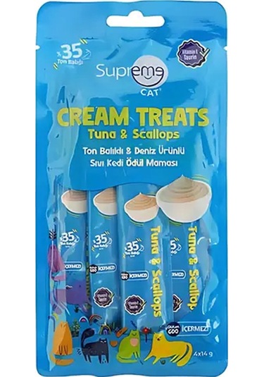 Supreme Ton Balıklı Krema Kedi Ödülü 4x14 Gr