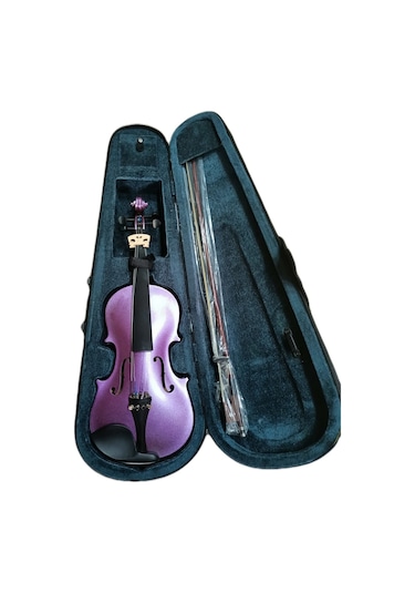 Idol Simli Lila Renk 2/4 Tam Set Keman