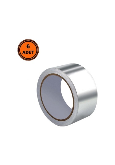 6 Adet Alüminyum Yanmaz Folyo Bant Soba Boruları İçin 20 Mt