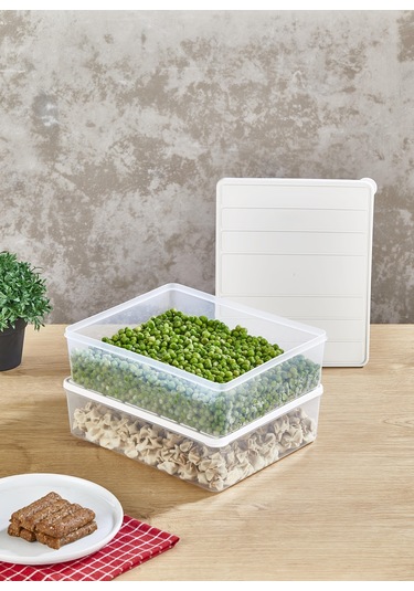 Selka Nora 2 Adet 4 Lt. Saklama Kabı Açık Gri