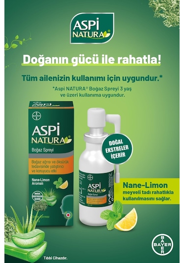 Aspi Natura Boğaz Spreyi 20 ML