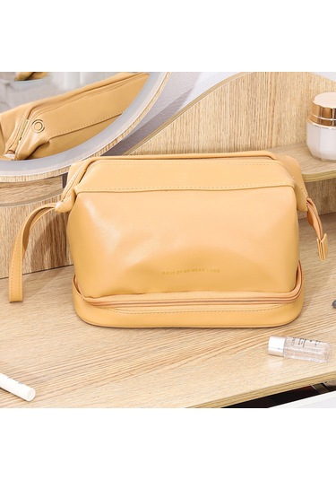 Reedark "çift Katmanlı Büyük Kapasiteli Kadın Makyaj Çantası - Seyahat Ve Fırçalar İçin Organizör"