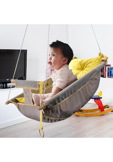 Bundera Kids Bebek Uyku Salıncağı Ahşap Hamak Beşik Salıncak