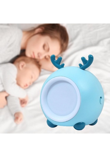 Suntek Geyik Gece Lambası Kawaii Hayvan Lamba Kısılabilir Mavi