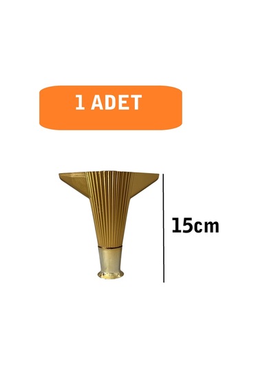Homdep Kanepe Koltuk Tv Ünitesi Konsol Yükseltme Kumru Model Plastik Ayak 15 Cm Gold Renk 1 Adet Gold