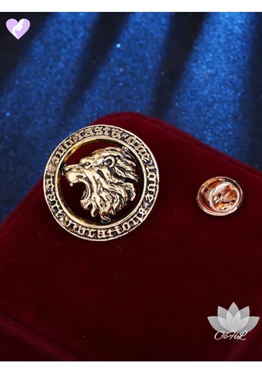 Olfil Broş-mini Aslan Asil Stil 221400943 Altın Rengi