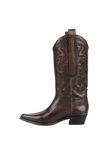 Footcourt Kahverengi Bayan Kovboy Çizmesi (Tax)