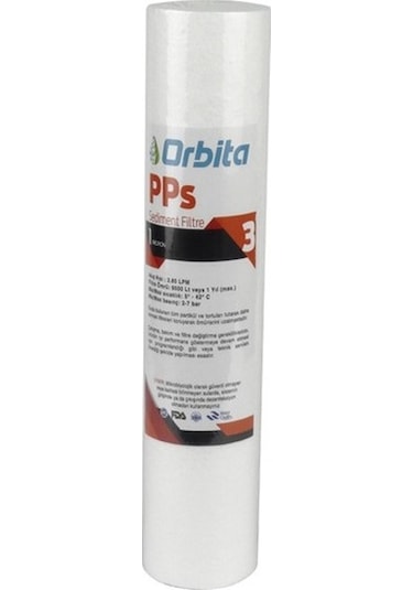 Orbita 10 Adet 10 Inç 1 Mikron Su Arıtma Filtresi Sediment Spun Elyaf