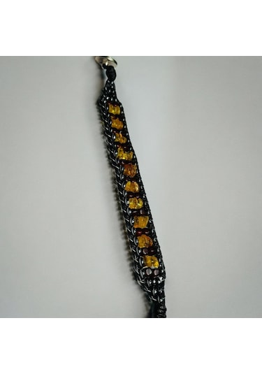 Kaya Damla Kehribar Bileklik 164685779 Sarı