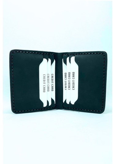 El Yapımı Hakiki Deri Premium Cüzdan Siyah