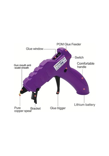 Honeybeeshop Mini Sıcak Tutkal Tabancası Hg 9601 10 Adet Renkli Tutkal Çubuğu Sanat El Sanatları Dıy Ev Onarımları