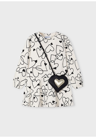 Mayoral 4931 Kız Çocuk Bej Çantalı Elbise 001