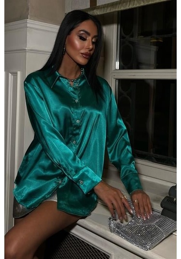 Premium Saten Gömlek 3438 Çok Renkli