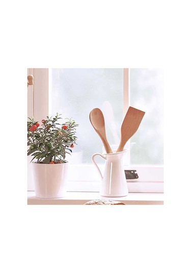 Korkmaz Natura Ahşap Kırmızı Kaşık ve Spatula Seti