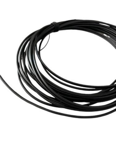 Gerçek Deri Yuvarlak Deri Sırım 20 Metre Siyah 4 Mm