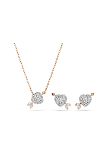 5745580 Swarovski Set Idyllıa:set Whıte/ros Metalik