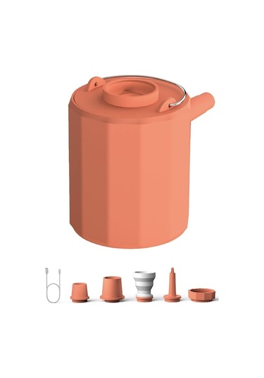 Taşınabilir Şişirme Pompası - 5 Nozullu, Led Işıklı, Hızlı Şarj, 200l/dk Hava Akışı