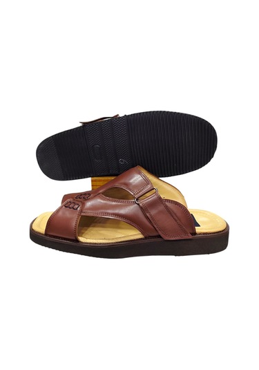 Güvener Büyük Numara Erkek Terlik Kahverengi