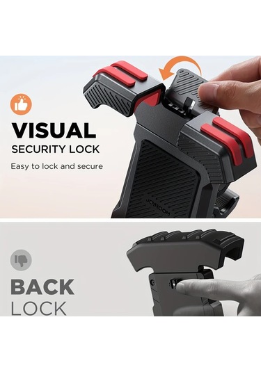 Dashanshop Redblub Motorcycle Bisiklet Scooter Telefon Tutucu 1s Kilitleme 4 7 7 Telefonlar İcin 16 Pro Max 15 14 13