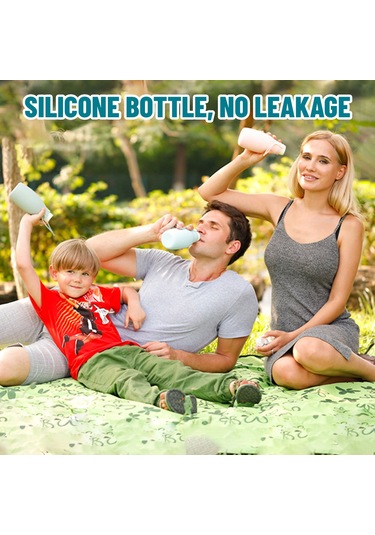Lemestar Yeşil Silikon Katlanabilir Su Böceği - 500ml Dışarıda Kullanıma Uygun, Çekirdekli, Taşınabilir Spor Ve Seyahat Suluğu Diğer