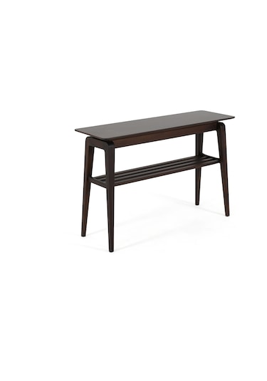 Fold&Go Troya Konsol Doğal Ahşap Konsol - Masif Salon Mutfak Koridor Antre Dresuar Ceviz Rengi